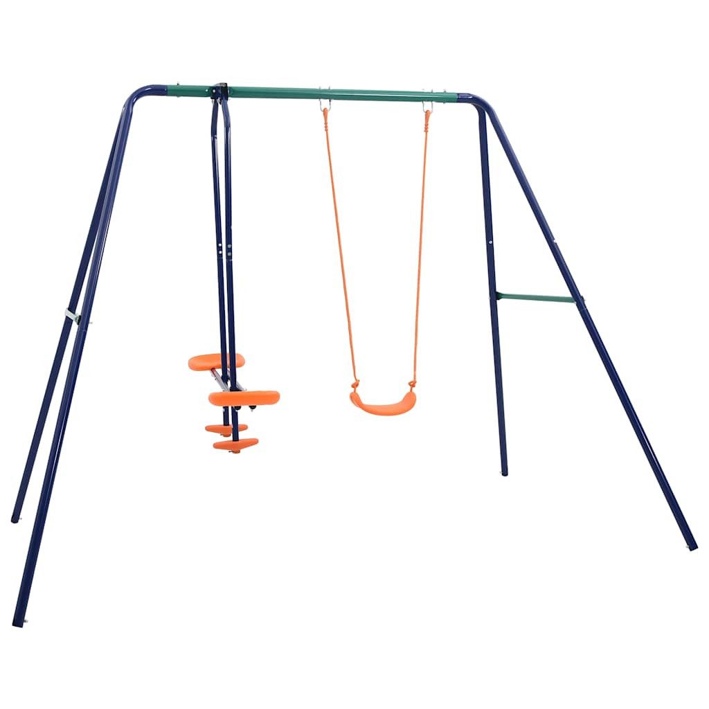 vidaXL Spielturm Schaukelset mit 3 Sitzen Stahl