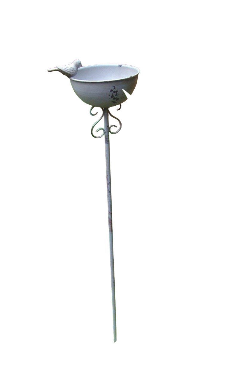Deko-Impression Vogeltränke Vogeltränke auf Stab, Futterstelle, Gartenstab, Gartenstecker, Eisen