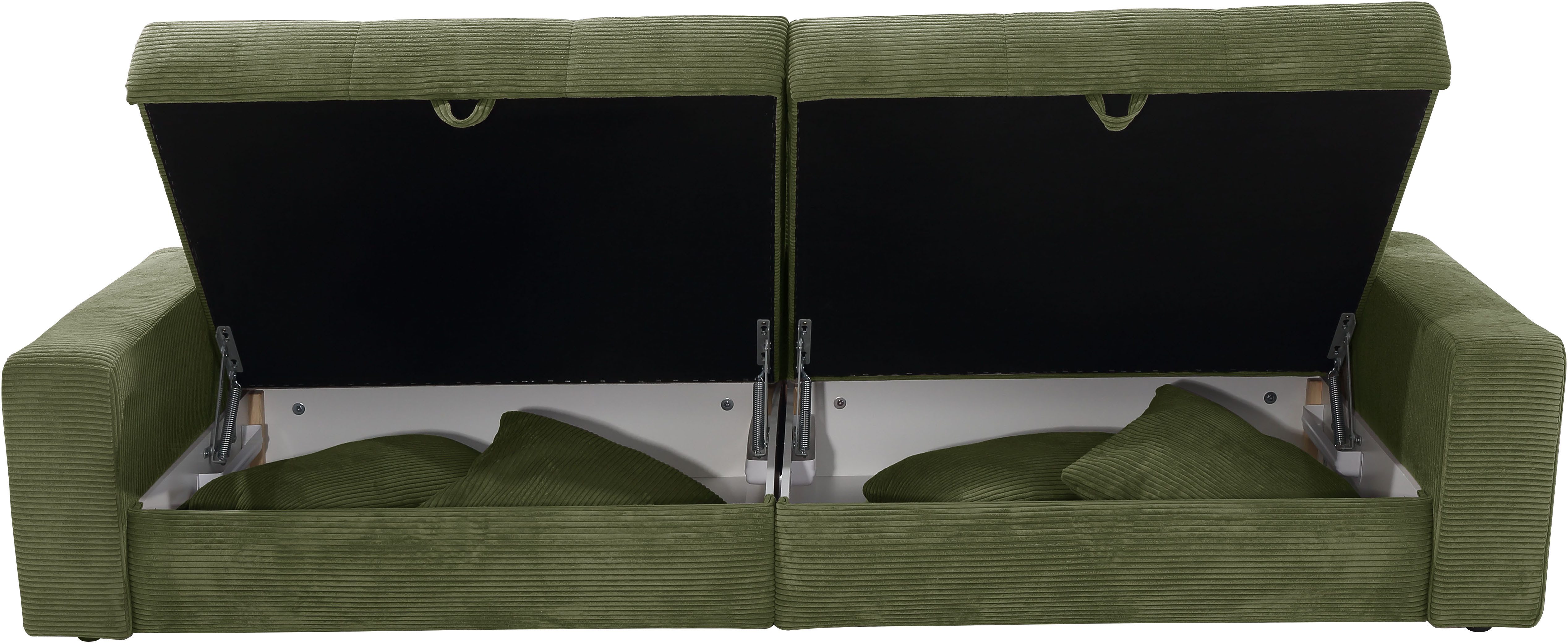 Jockenhöfer Gruppe Big-Sofa Space XL, B: 284 cm, Mega-Sofa mit Bettkasten & 4 Zierkissen