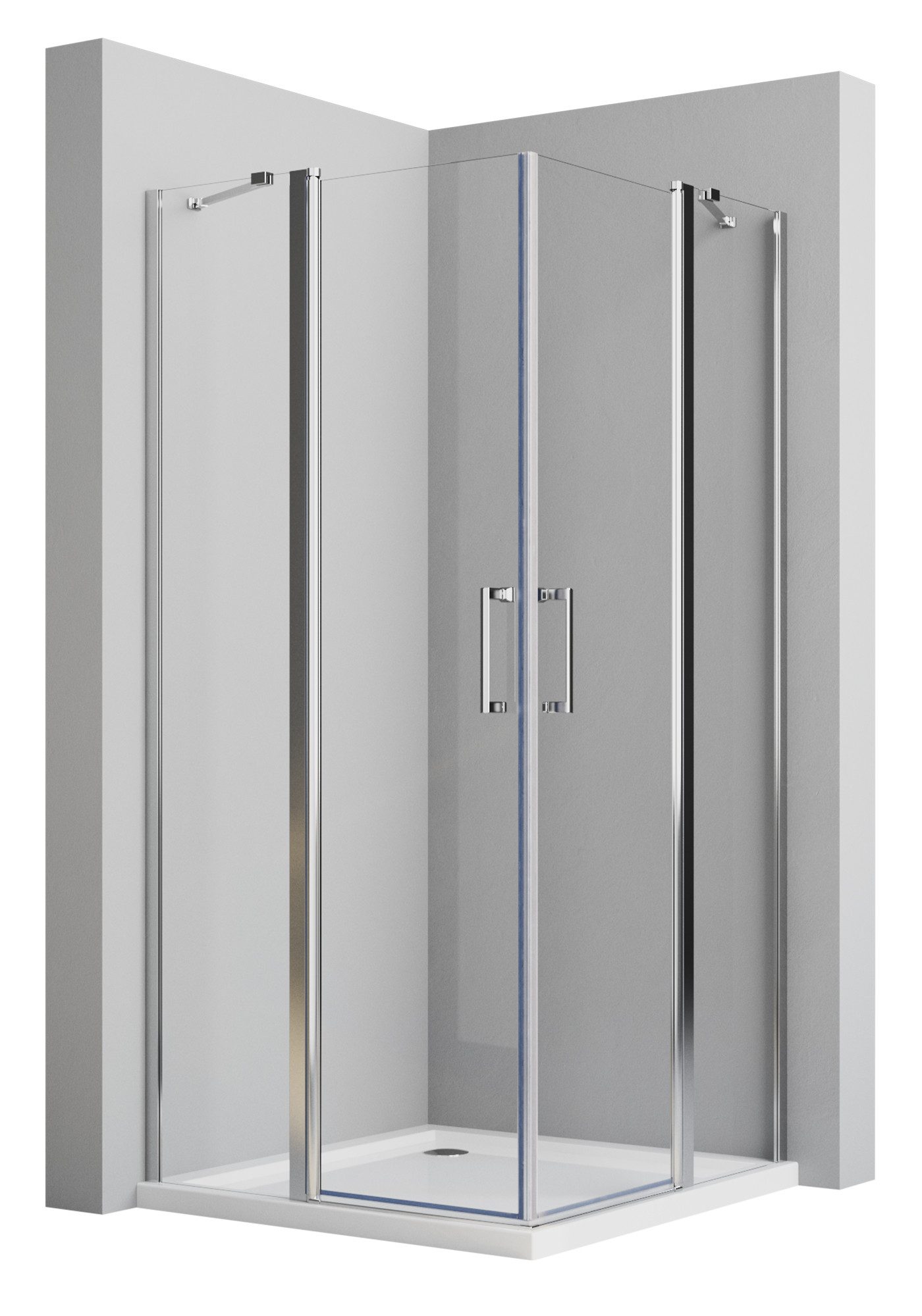 Boromal Eckdusche Eckeinstieg Duschkabine Schwingtür Glastür Duschtür Dusch günstig online kaufen