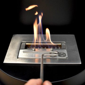 GLOW FIRE Echtfeuer-Dekokamin Stavanger, Bio Ethanol Kamin mit Heizleistung, TÜV geprüfte Sicherheit
