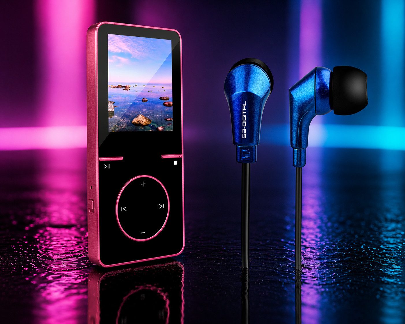 OUTMARK Digital MP3 Player Kopfhörer Set. Musik im Miniformat für Laufsport MP3-Player (8 GB)