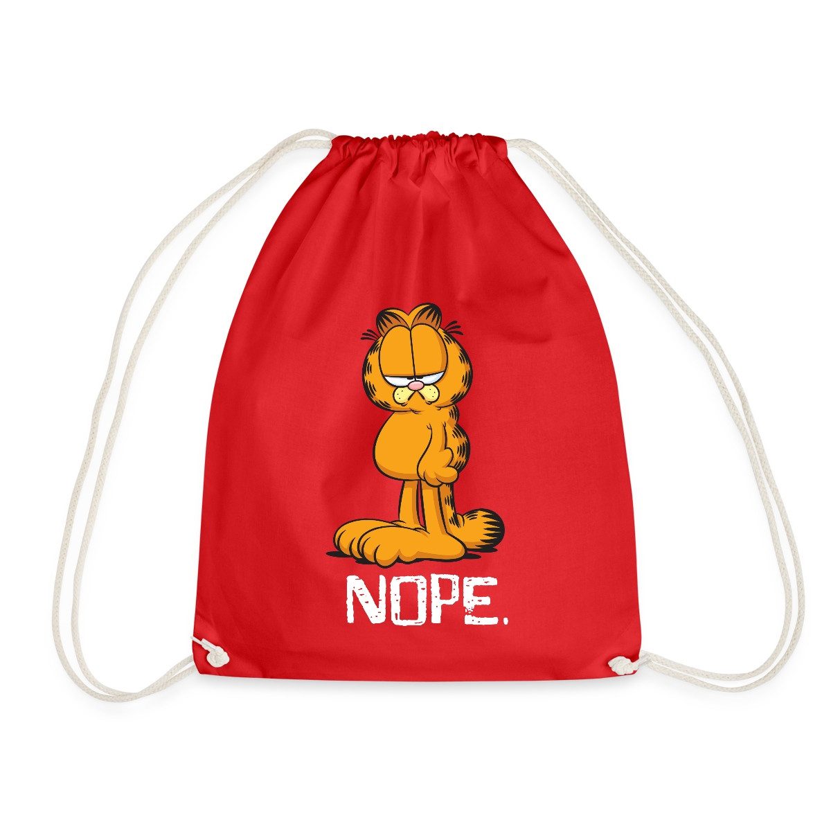 Turnbeutel Garfield Nope Nein Nö Kein Bock Lustig Turnbeutel