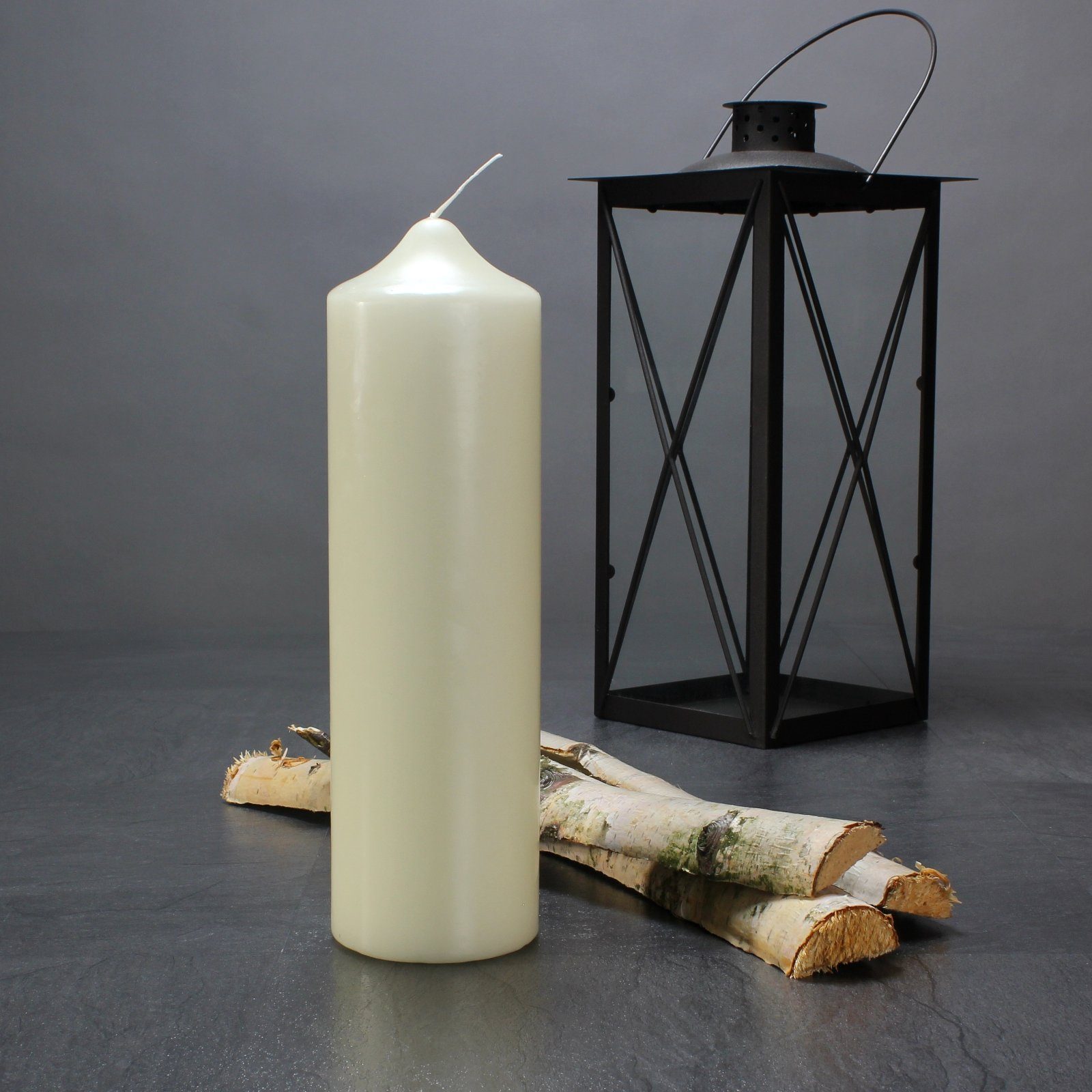 Wenzel Adventskerze Kerzen Kaminkerze 275/80 mm elfenbein 2 Stück von Wenzel