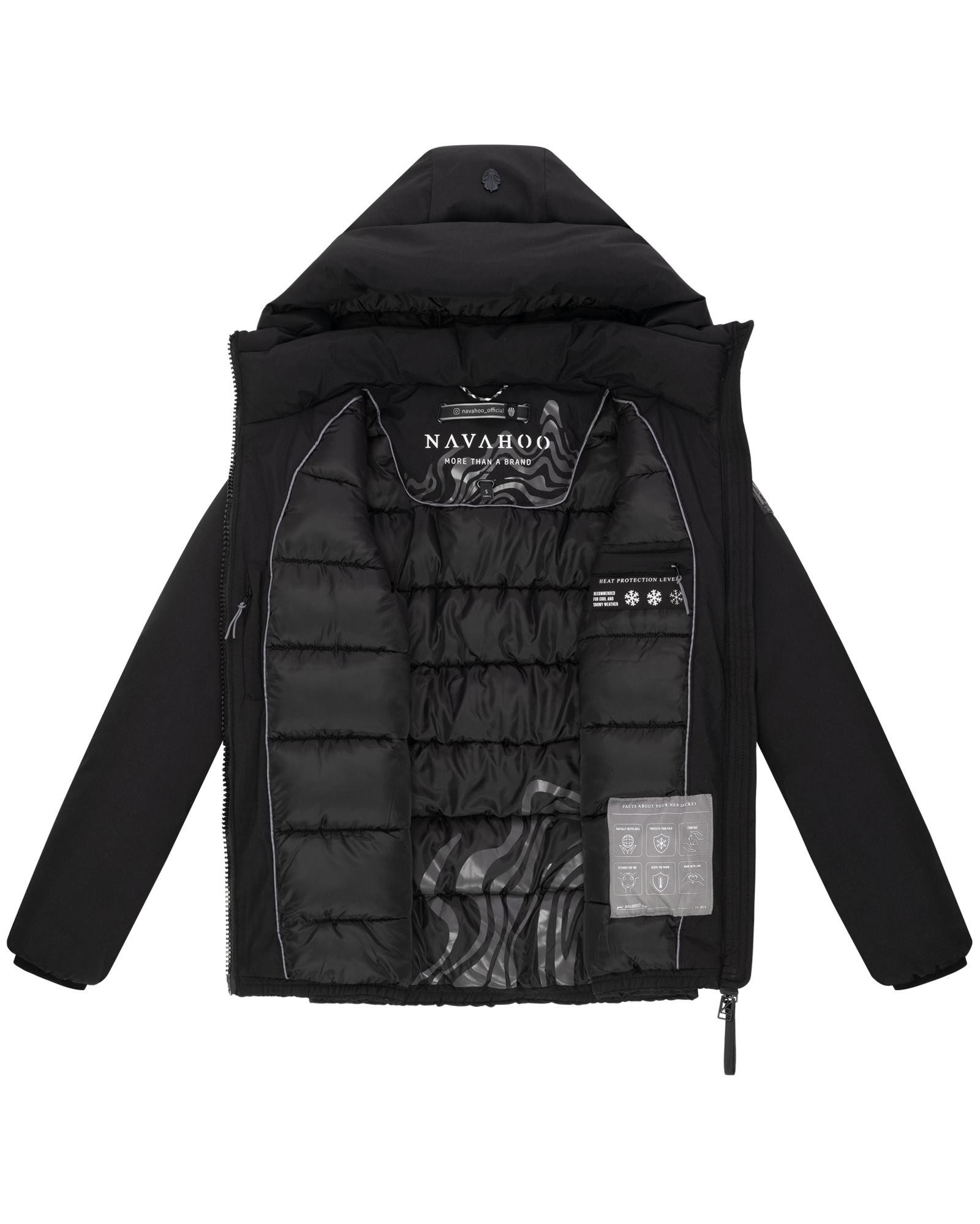 Navahoo Winterjacke Blütenlicht 14 Warme Damenjacke mit hohem Kragen