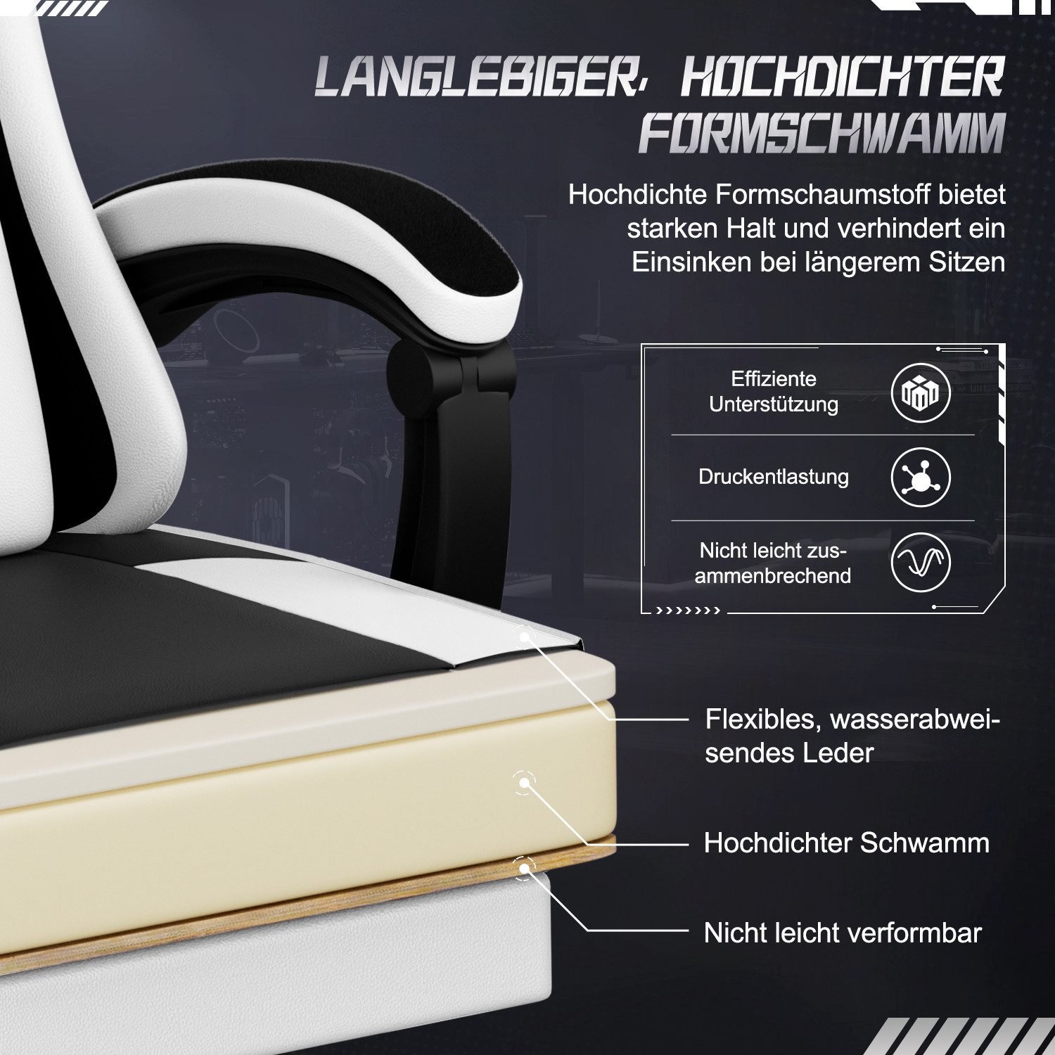 Adormii Gaming-Stuhl Gaming Stuhl ergonomisch Gaming günstig online kaufen
