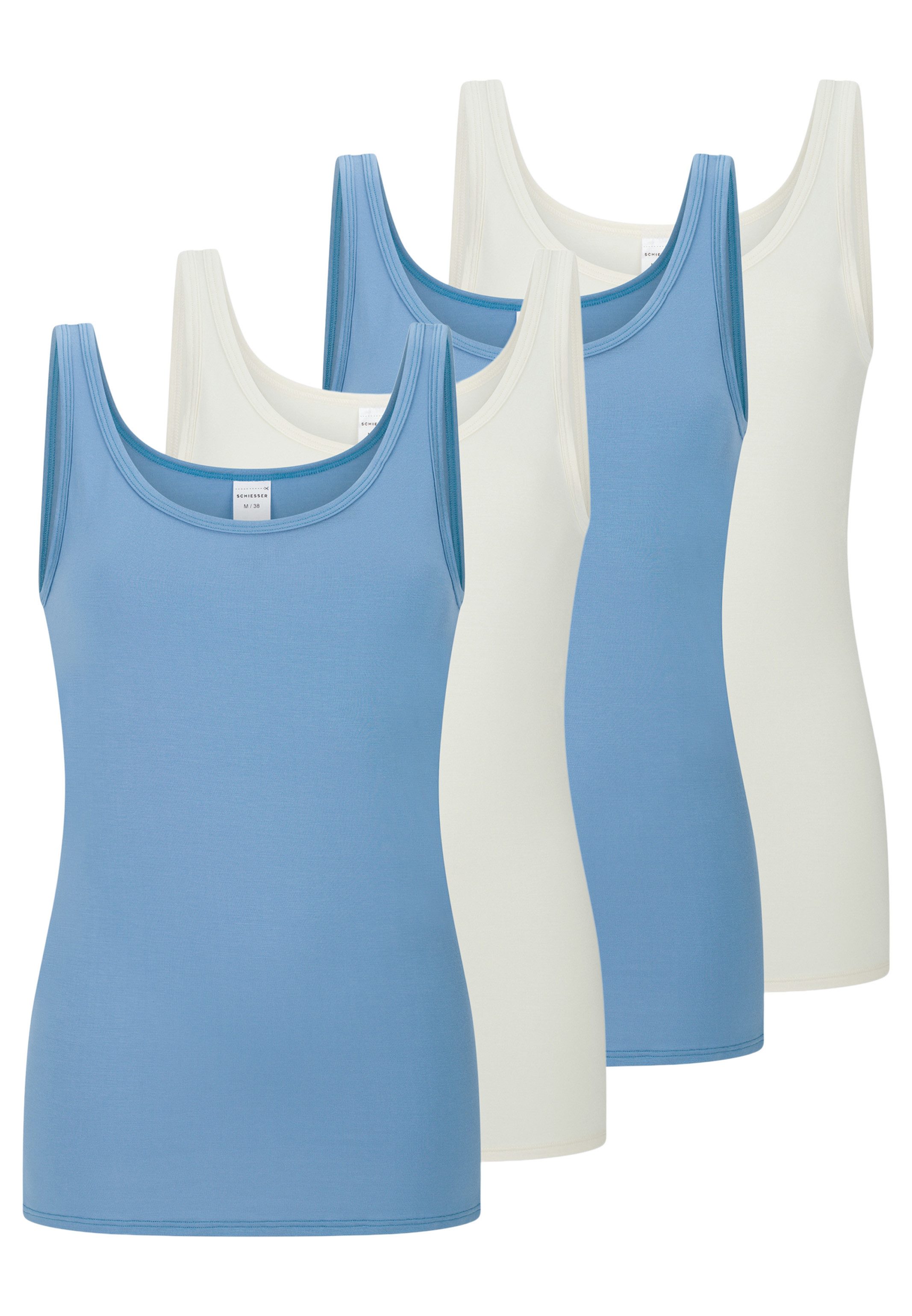 Schiesser Unterhemd 4er Pack Modal Essentials (Spar-Set, 4-St) Unterhemd / günstig online kaufen
