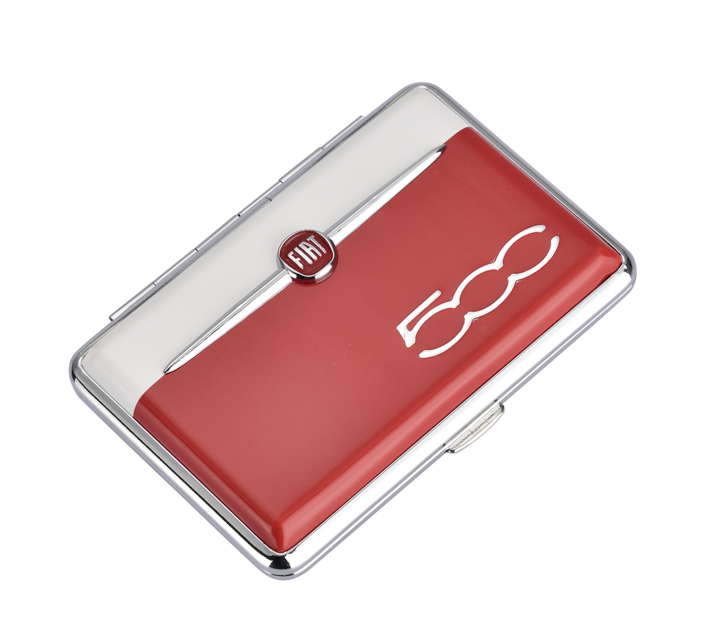 Etui ZIGARETTENETUI Fiat 500 Leder für 12 Zigaretten Etui 62 (Rot)