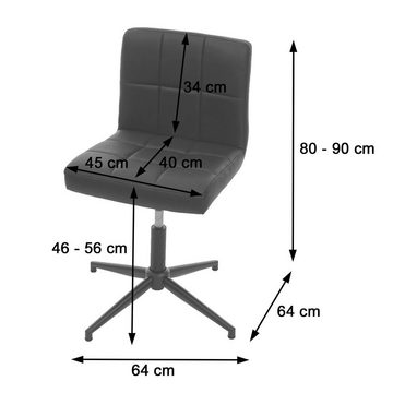 MCW Bürostuhl Cadiz II-B, Um 360° drehbar, Retro Design, Maximale Belastbarkeit: 130 kg