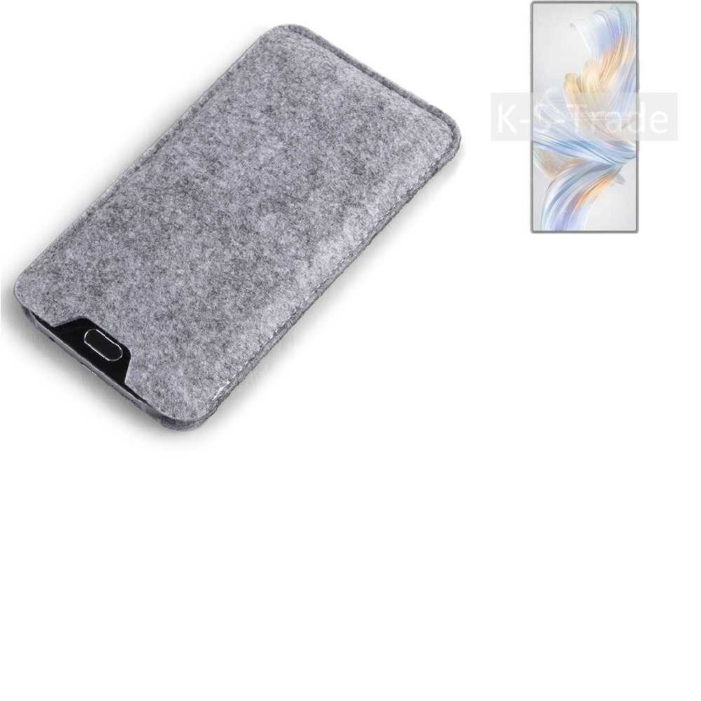 K-S-Trade Handyhülle für nubia Z60 Ultra Photographer Edition, Filz Handyhülle Schutzhülle Filztasche Filz Tasche Case Sleeve