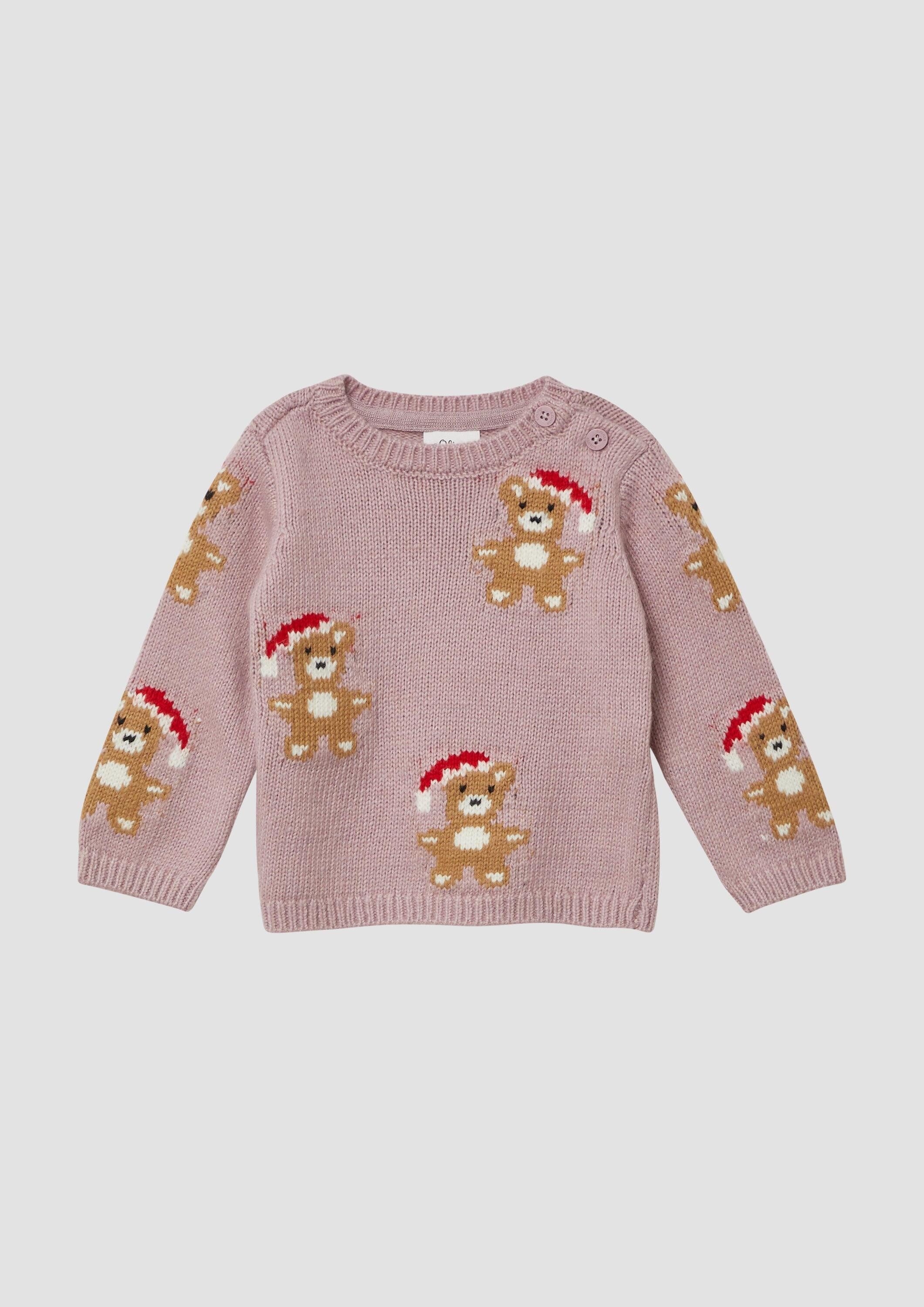 s.Oliver Longpullover Strickpullover Unisex Strickpullover mit Weihnachtsmotiven