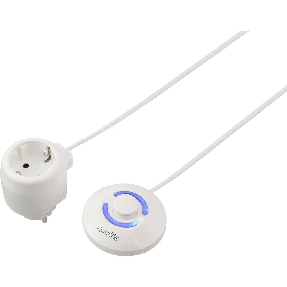 Sygonix Steckdose SY-7048602 Schaltbare Zwischensteckdose mit abgesetztem Schalter Weiß