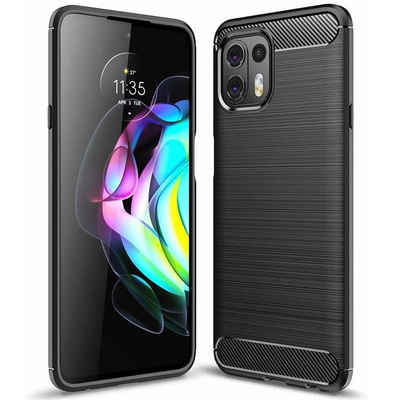 CoolGadget Handyhülle Carbon Handy Hülle für Motorola Edge 20 Lite 6,7 Zoll, robuste Telefonhülle Case Schutzhülle für Motorola Edge 20 Lite Hülle