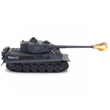 Jamara RC-Panzer Tiger Battle Set 1:28 2,4GHz, 2 Modelle, 2 Fernsteuerungen, Kampffahrzeug, ferngesteuertes Fahrzeug