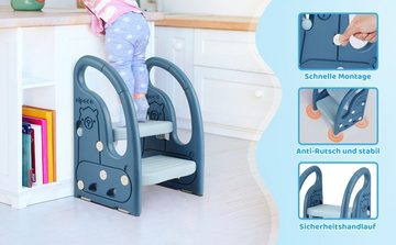 Onasti Baby-Toilettensitz Tritthocker Kinder, Höhenverstellbar Tritt-Schemel Kinderschemel Baby