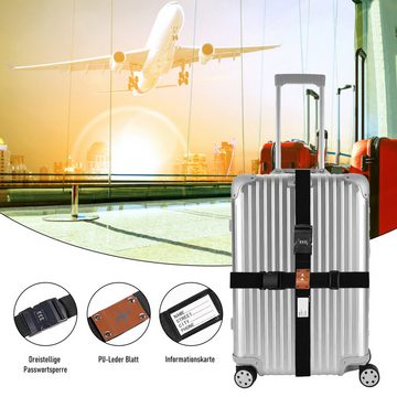 CALIYO Koffergurt Koffergurt Kofferband, Koffergurte Kreuz Kofferanhänger Reisezubehör, Koffers auf Reisen Kofferband Gepäckband zum Sicheren Verschließen