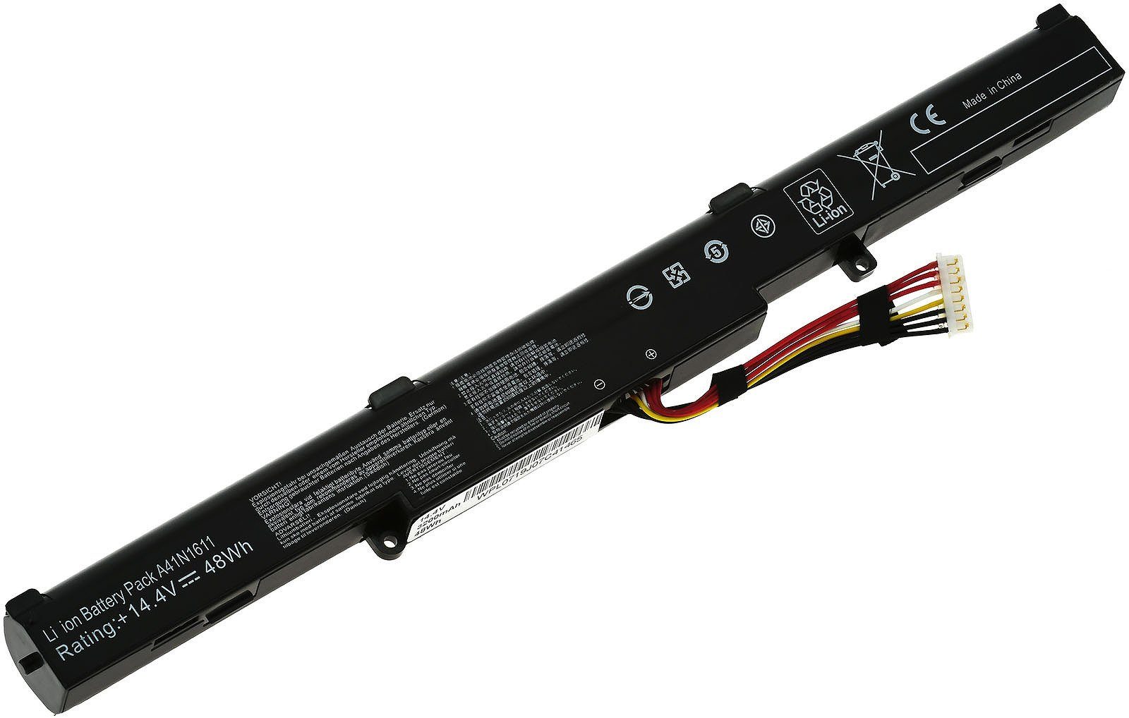 Powery Akku für Asus A41N1611 Laptop-Akku 3300 mAh (14.4 V)