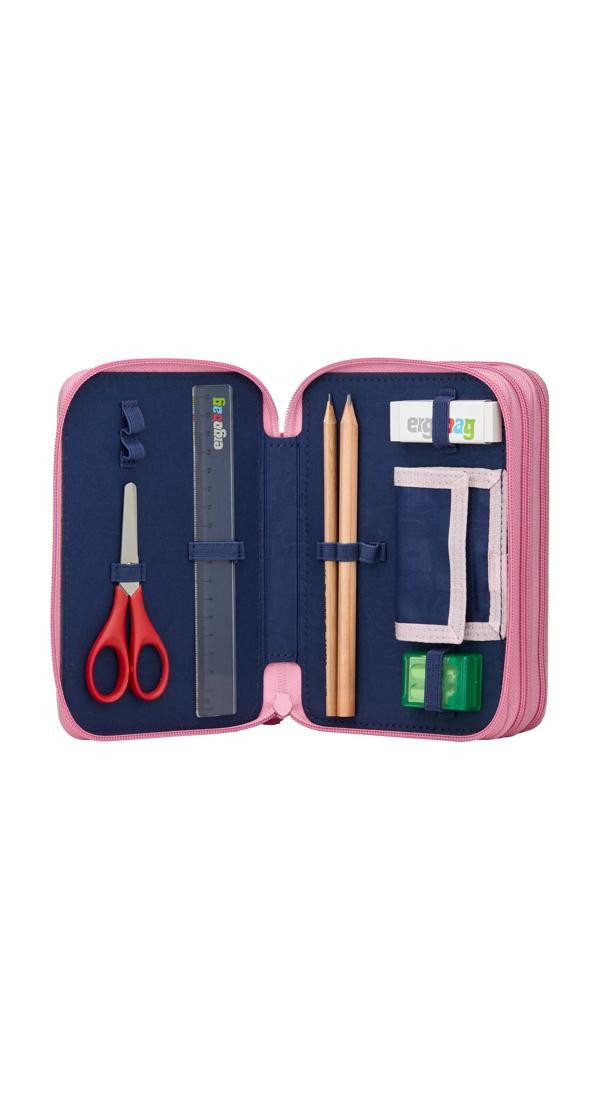 ergobag Federmäppchen Maxi Mäppchen, (41-tlg), mit Stiften befüllt