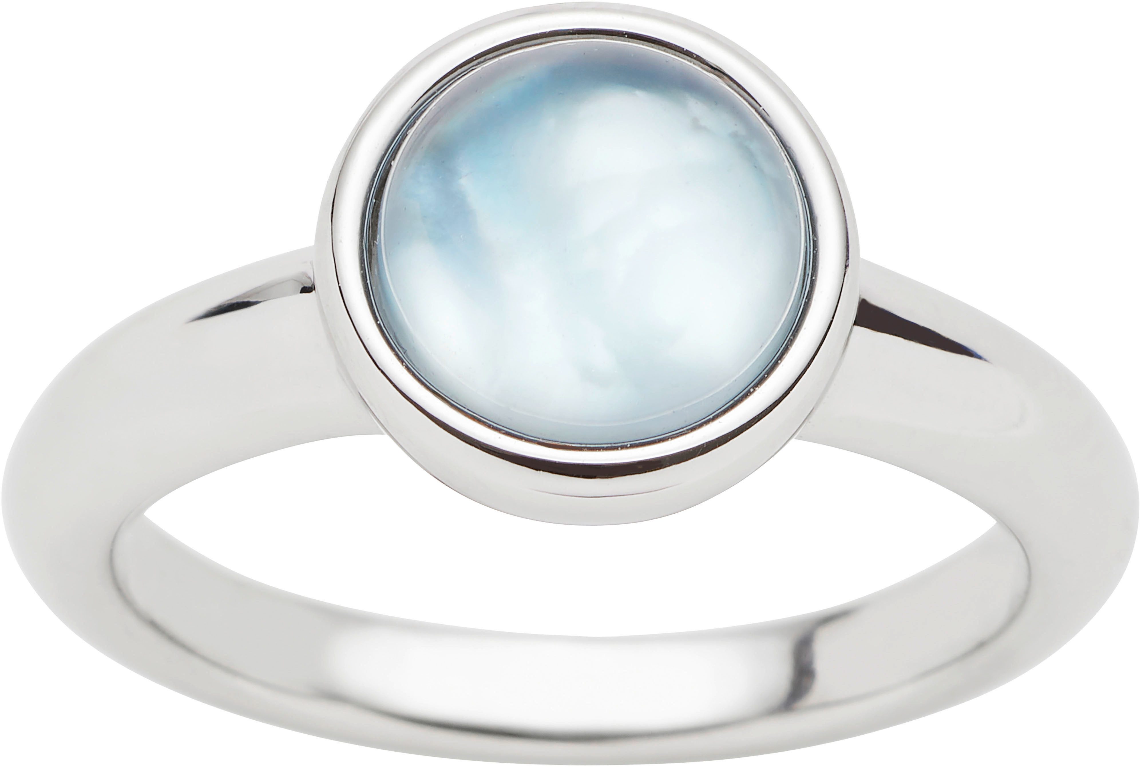 LEONARDO Fingerring Ring Bea grey blue, mit Glasstein - mit Perlmutt günstig online kaufen