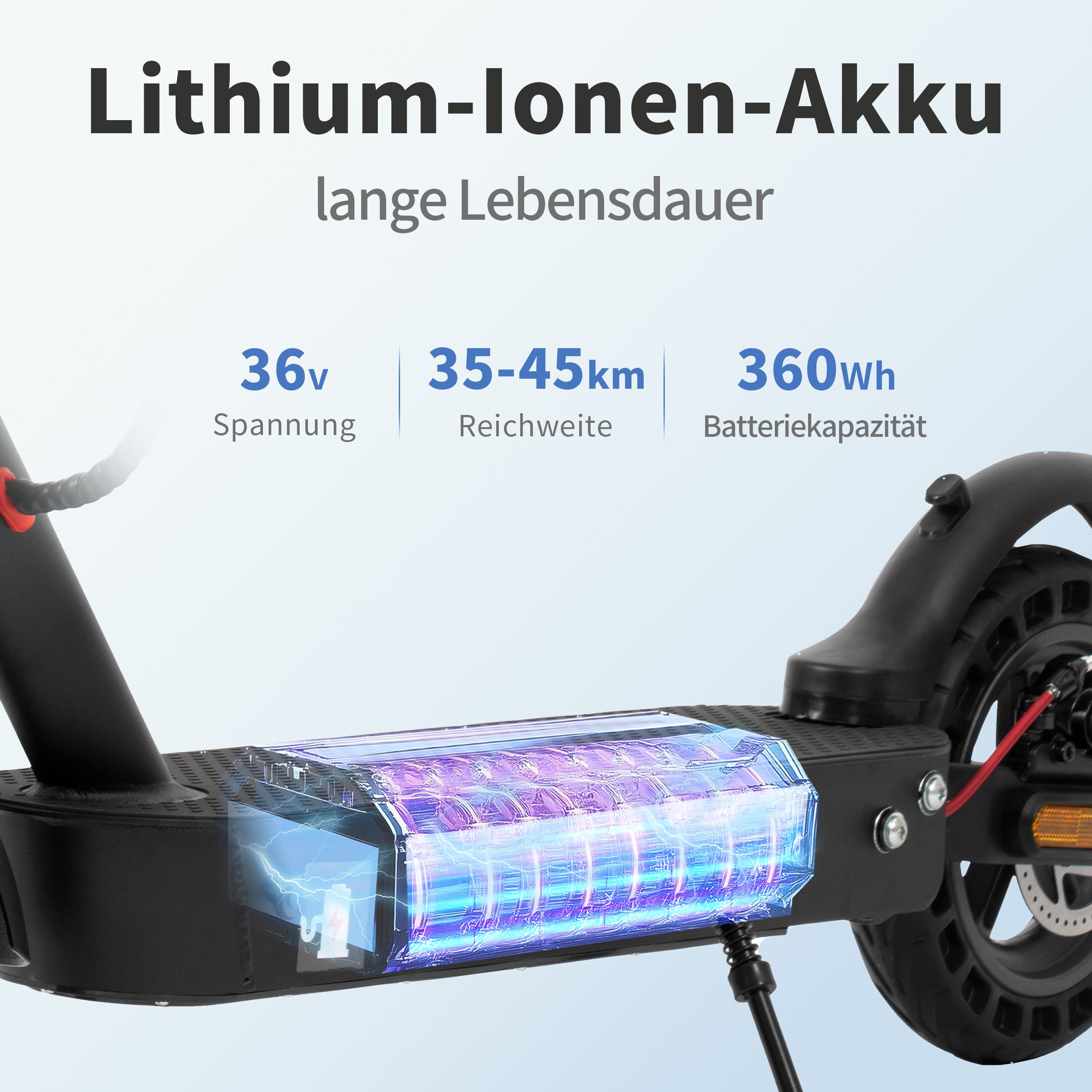 ZWHEEL E-Scooter 10'' E-roller mit Straßenzulassung (ABE), klappbar, max. 35-45km, 500 W, 20 km/h, (mit Schutzblech, mit Tasche, APP, Stoßdämpfer vorne und hinten), kalppbarer E-roller, 120kg Tragfähigkeit, Doppelbremssystem
