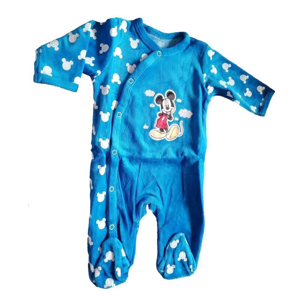 Strampler Mickey Mouse 'Frechdachs' Strampler, Baumwolle-Polyester, Blau &