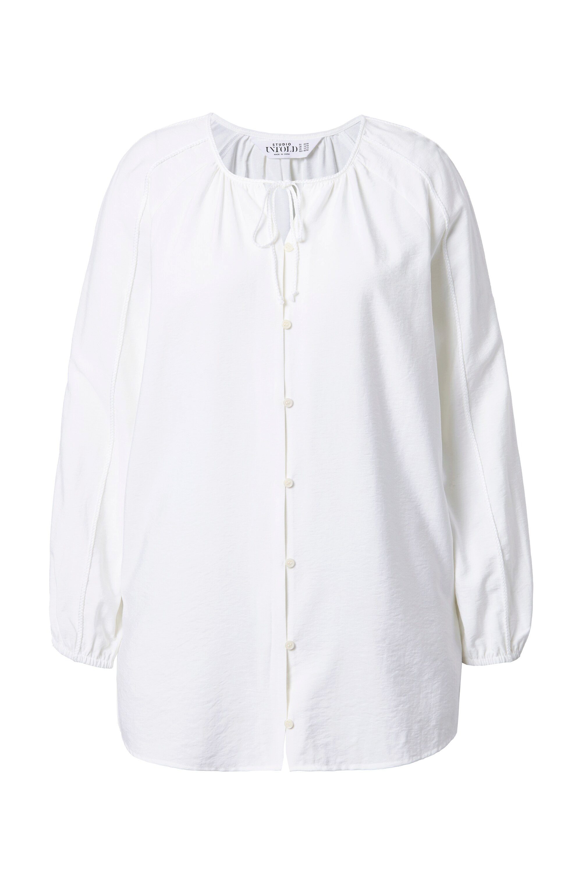 Studio Untold Satinbluse Bluse A-Line Flecht-Details günstig online kaufen