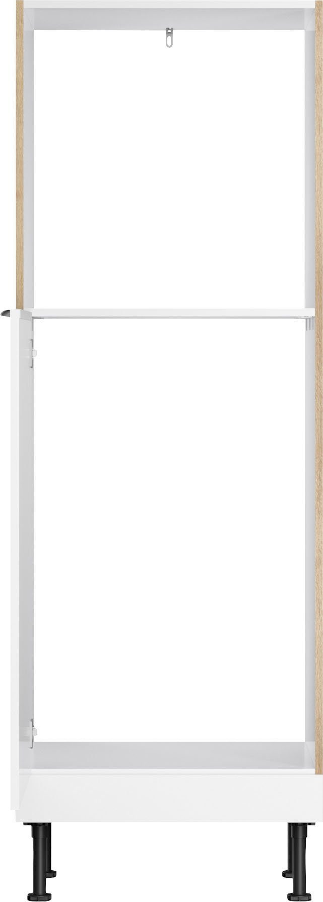 OPTIFIT Backofen/Kühlumbauschrank Aken Nachbildung weiß-wildeiche wildeiche | Nachbildung