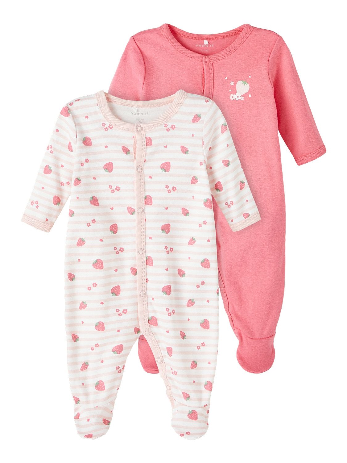 Strampler Mädchen mit Print zum Knöpfen Camellia Rose 74