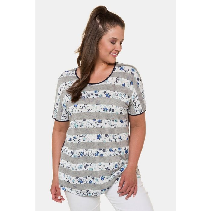 Ulla Popken T-Shirt bis 64 Oberteil T-Shirt gestreiftes Shirt Muster