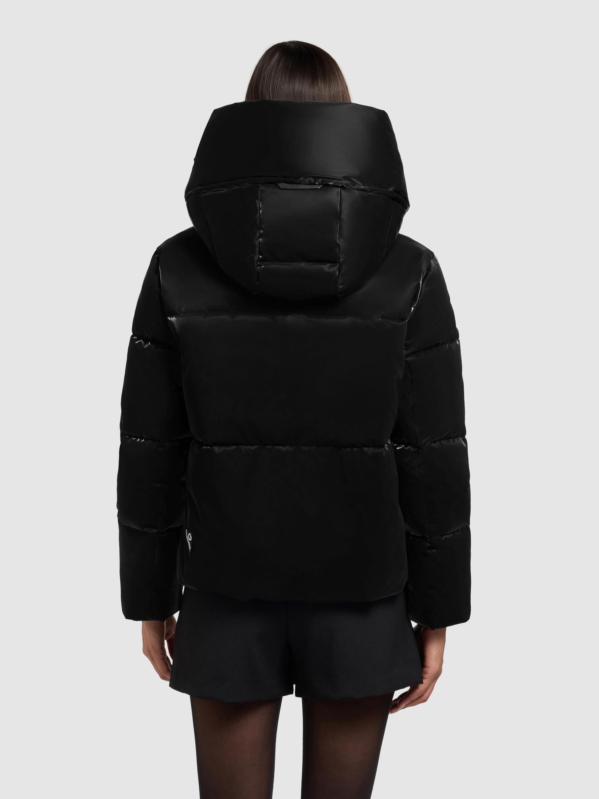 khujo Steppjacke Audrey Shiny Schimmernde Damen Winterjacke mit Kapuze