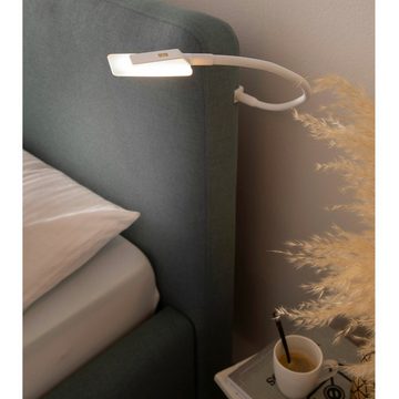 kalb Bettleuchte LED Leseleuchte Flexleuchte Nachttischlampe Leselampe weiß, 1er Set weiß, warmweiß bis tageslichtweiß