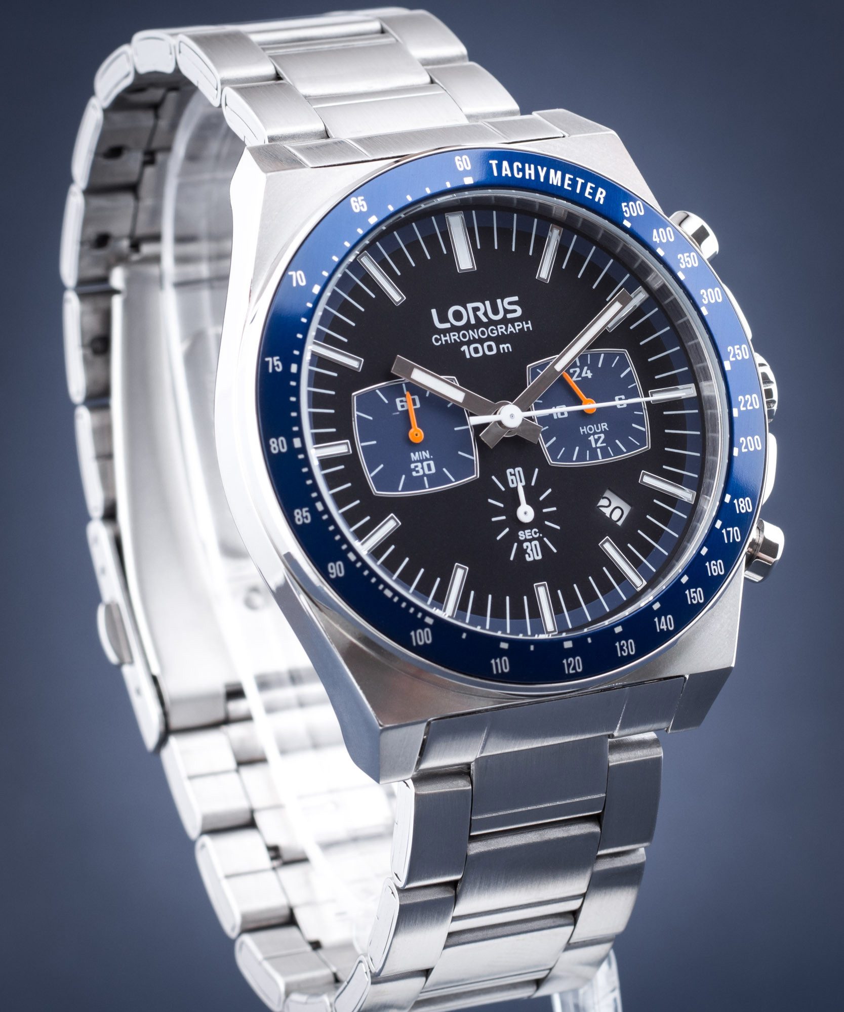 Quarzuhr Quarzuhr Lorus Armbanduhr Herrenuhr SPORTS Schwarz Ø 44 mm