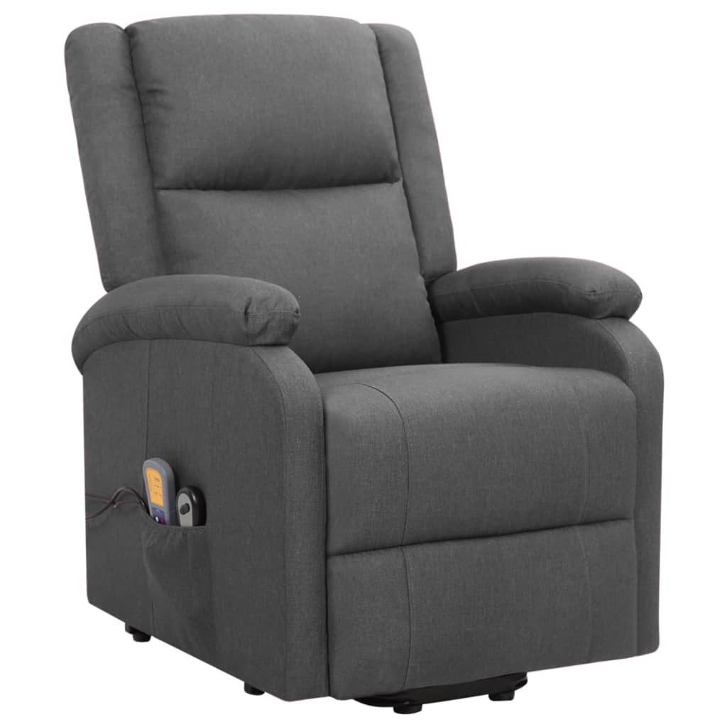vidaXL Massagesessel Massagesessel mit Aufstehhilfe Dunkelgrau günstig online kaufen