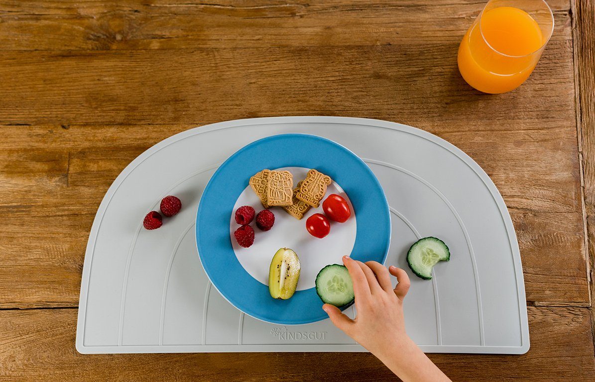 KINDSGUT Platzset Platzdeckchen Regenbogen, umweltfreundlich, Hellgrau günstig online kaufen