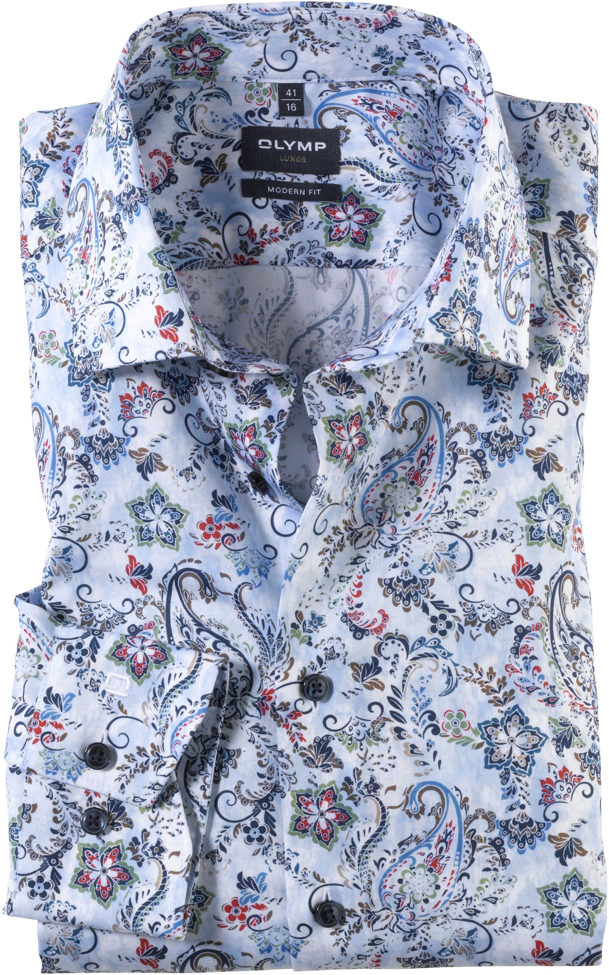 OLYMP Businesshemd »Luxor modern fit« mit farbigem Paisleymuster