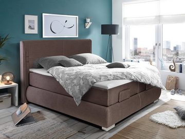 Moebel-Eins Boxspringbett, GALVARO elektrisches Boxspringbett / Doppelbett mit Motor