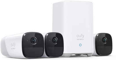 eufy security »eufyCam 2 Pro« Überwachungskamera (außenbereich, 3-tlg., Kabellose Kamera, Sicherheitssystem 365 Tage Akkuleistung, HomeKit Kompatibilität, 2K Auflösung, IP67 Wasserschutzklasse, Nachtsicht, 3-Cam-Set)