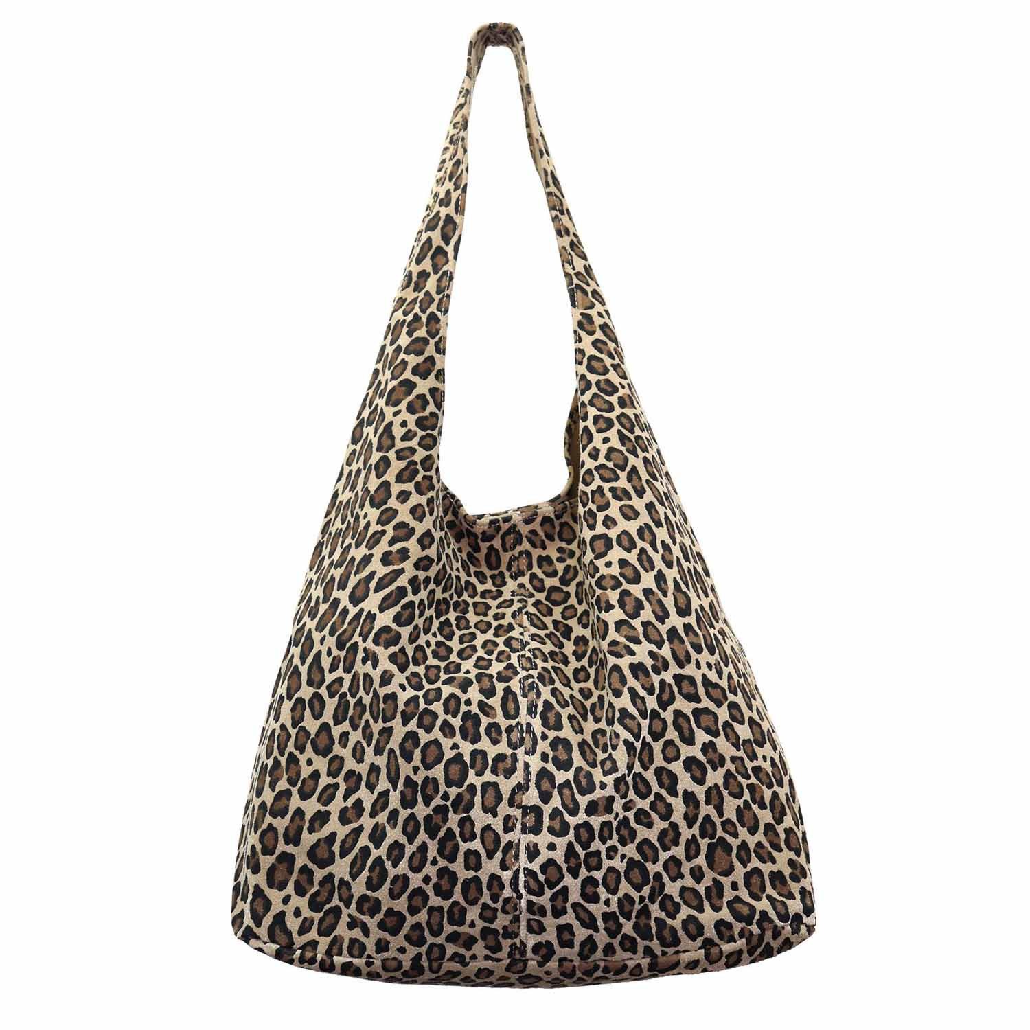 Shopper Made in Italy Damen Leo Tasche Schultertasche Handtasche Beuteltasche