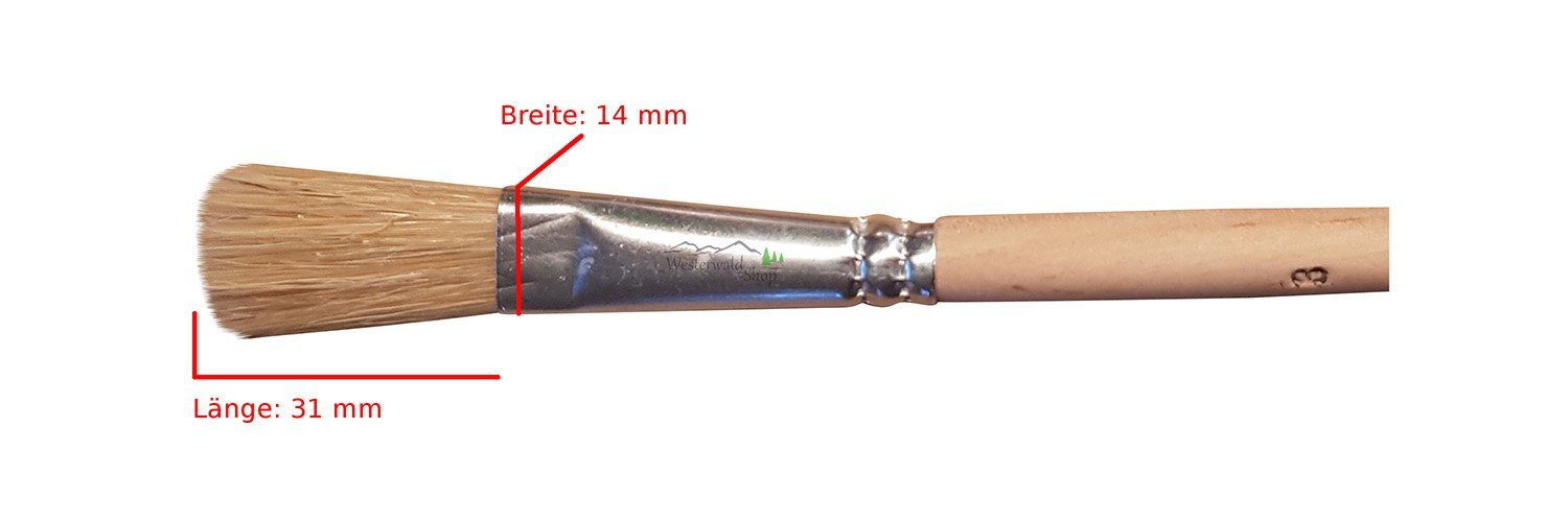 varivendo Malpinsel 24 Pinsel Emaillelack Gr 3 Borstenpinsel Weiß, (Set, 24 St., Emaillelackpinsel), Laminier Lackierpinsel Chinaborste Chinapinsel Flachpinsel Eckenpinsel