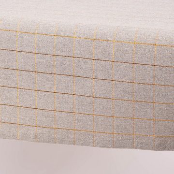 SCHÖNER LEBEN. Tischdecke Tischdecke Tyra Karo grau goldfarbig 150x250cm