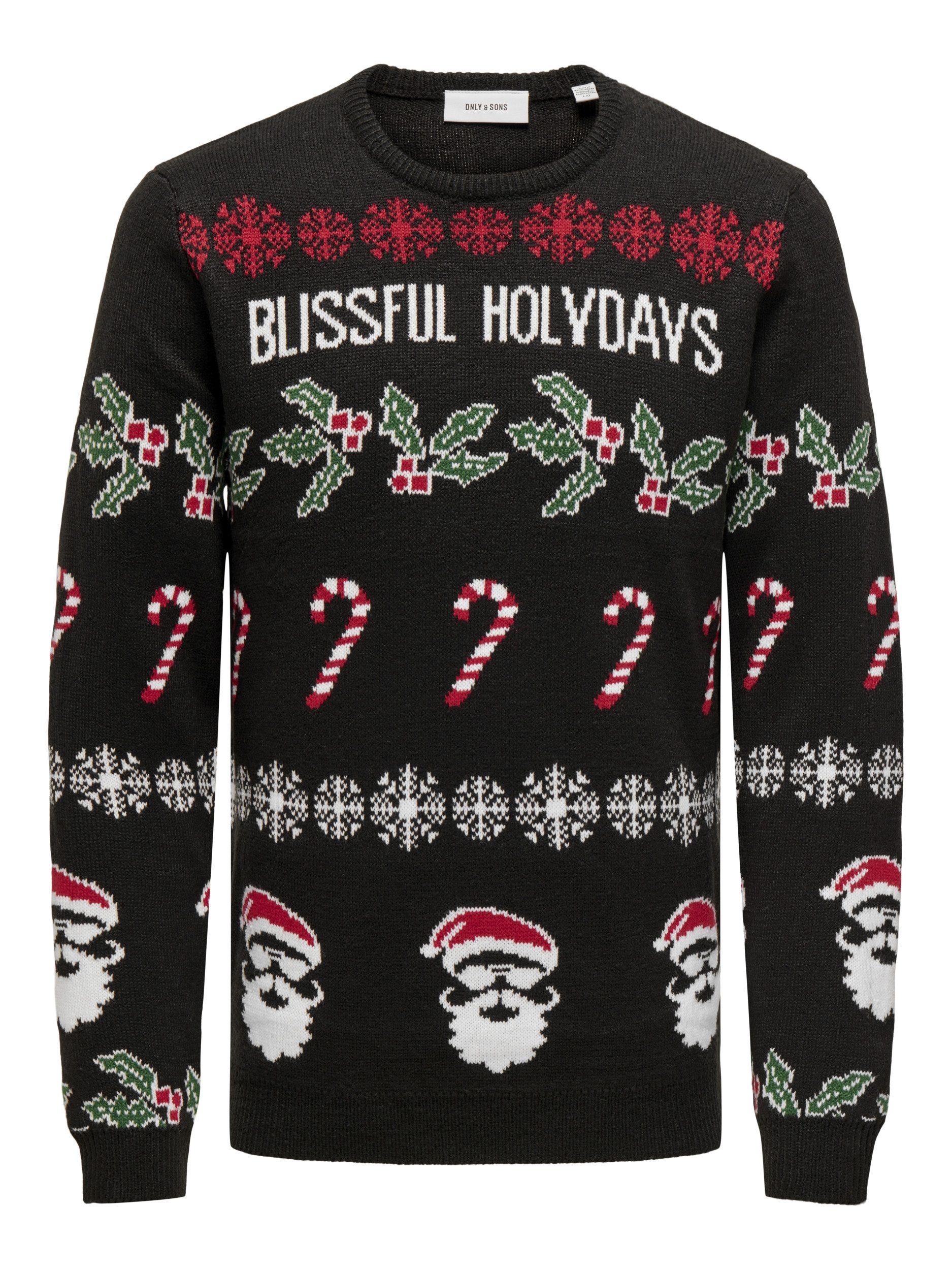 Strickpullover ONSXMAS REG 5 ALLOVER CREW KNIT
