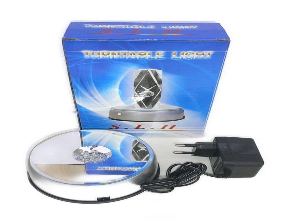 emeco Drehteller 7 LED Leuchte Sockel Untersetzer Drehteller Deko 10,5cm günstig online kaufen