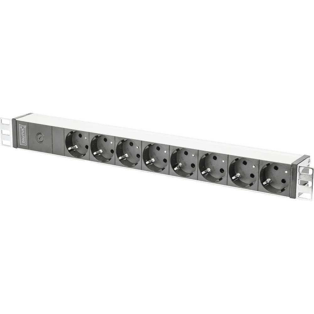Netzwerkschrank 1HE Aluminium Steckdosenleiste, 19″-einbaufähig