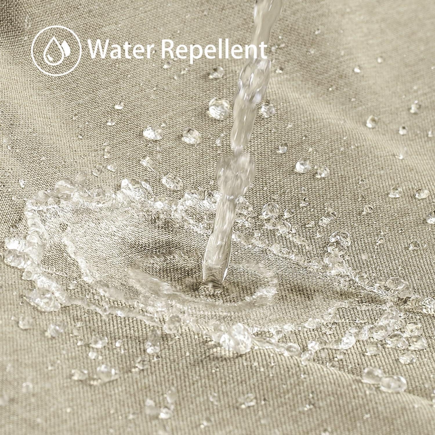 LuxusKollektion Duschvorhang Duschvorhang Leinen Anti-Schimmel Stoff Textil wasserdicht schwer Breite 92 cm – Bild 4 von 5