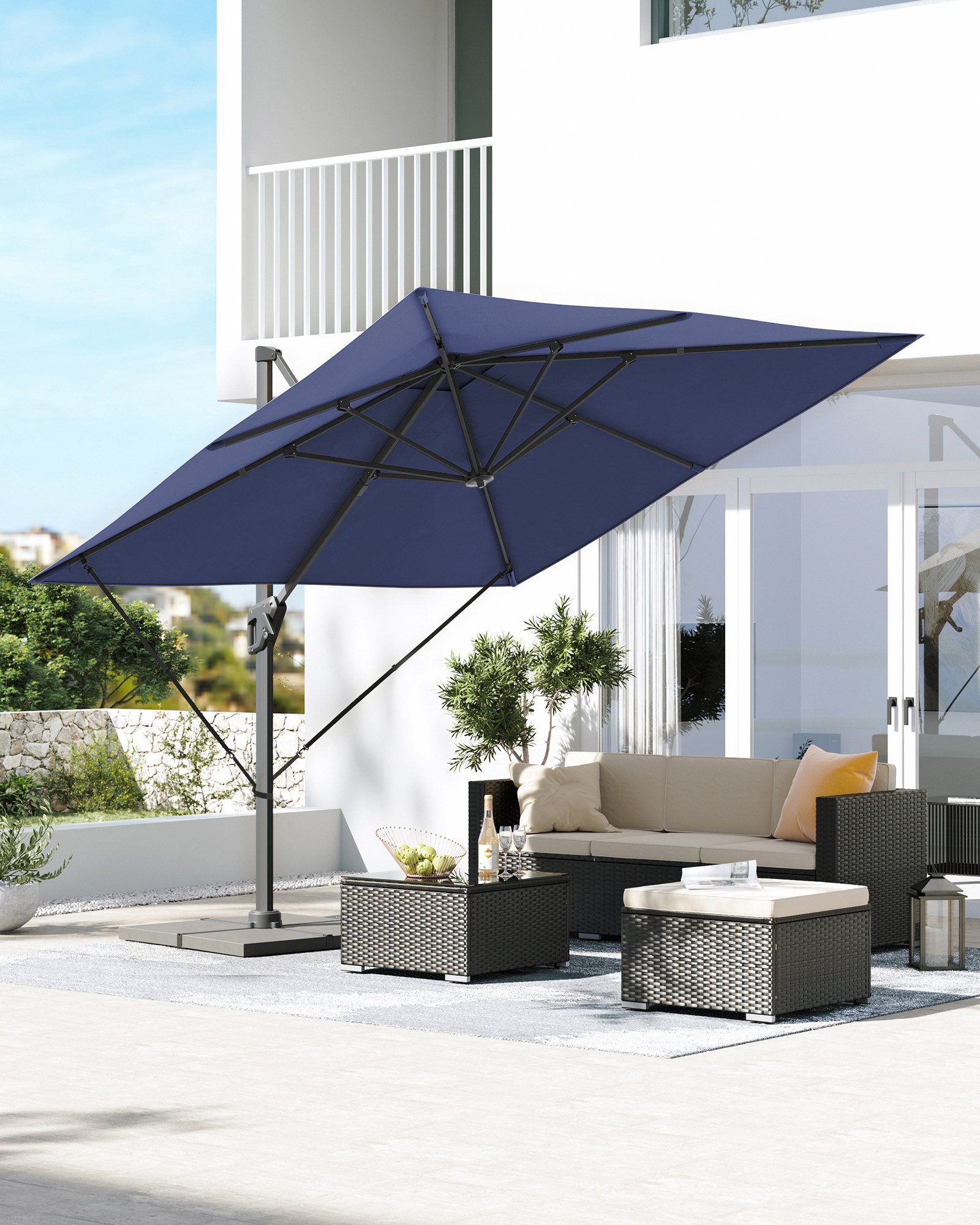 SONGMICS Sonnenschirm, LxB: 290,00x290,00 cm, UPF günstig online kaufen