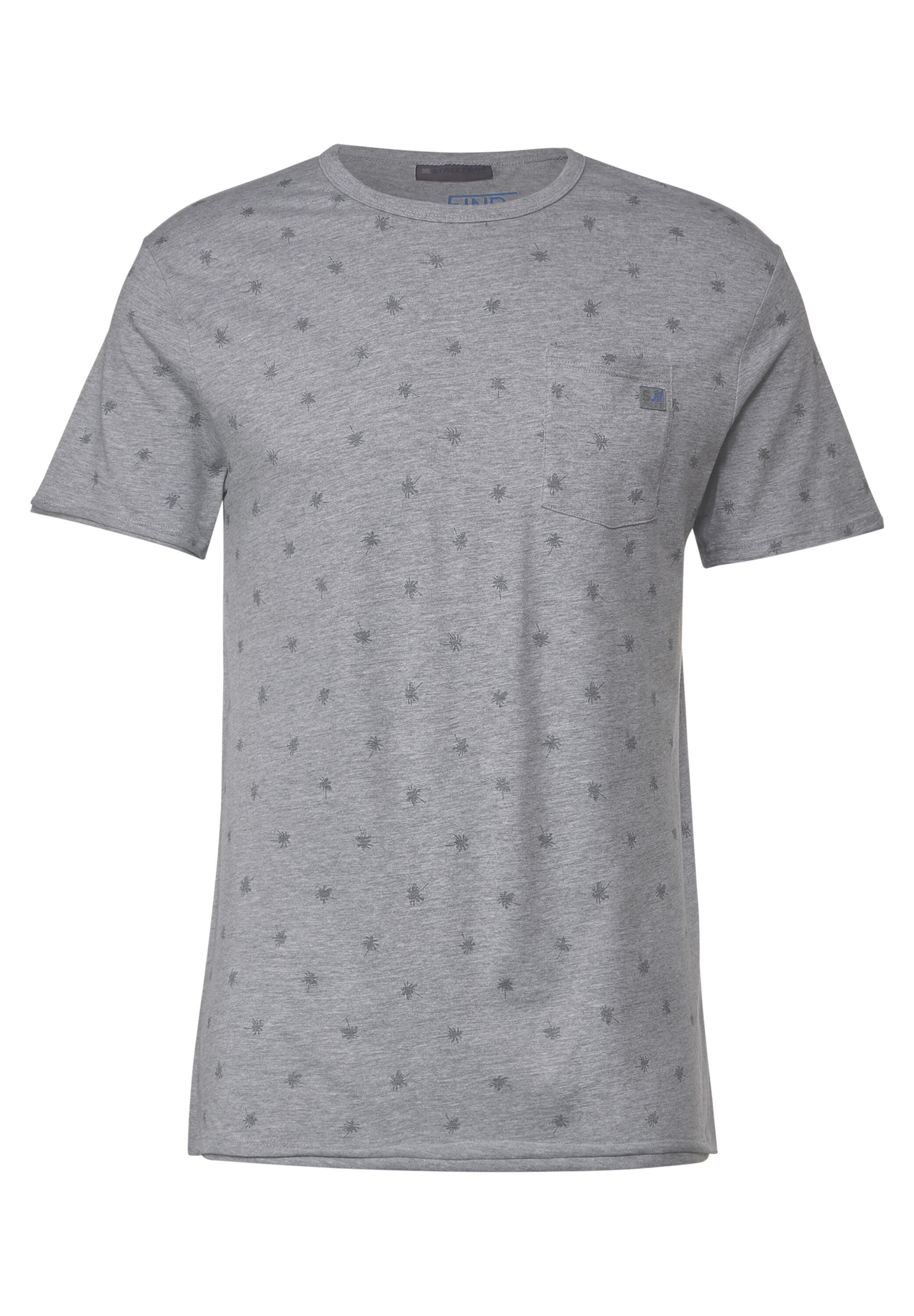 melange MEN silver ONE T-Shirt STREET grey