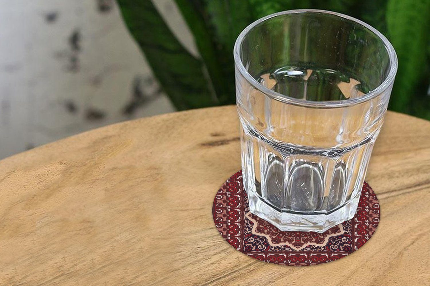Persischer Mandala für MuchoWow Gläser, Tasse, Becher Teppich 6-tlg., - Getränkeuntersetzer, Glasuntersetzer Korkuntersetzer, Zubehör Tassenuntersetzer, Rot, -