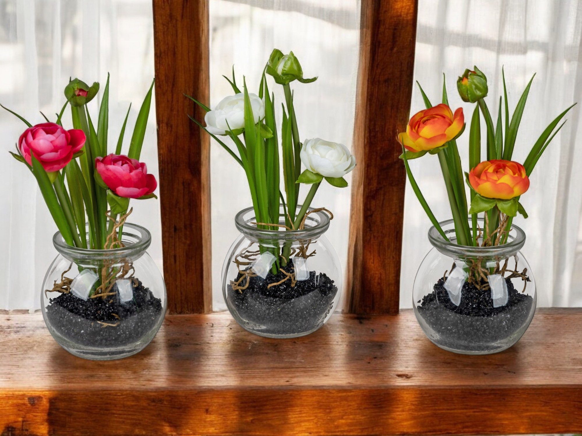 Kunstblume Elegantes Deko Vase 3er-Set mit günstig online kaufen