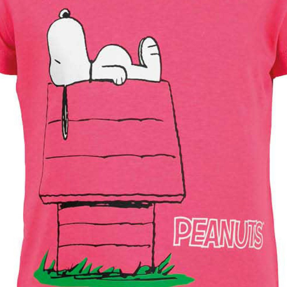 Snoopy Print-Shirt Peanuts Snoopy Kinder Mädchen kurzarm T-Shirt Shirt Gr. 92 bis 128, 100% Bauwolle