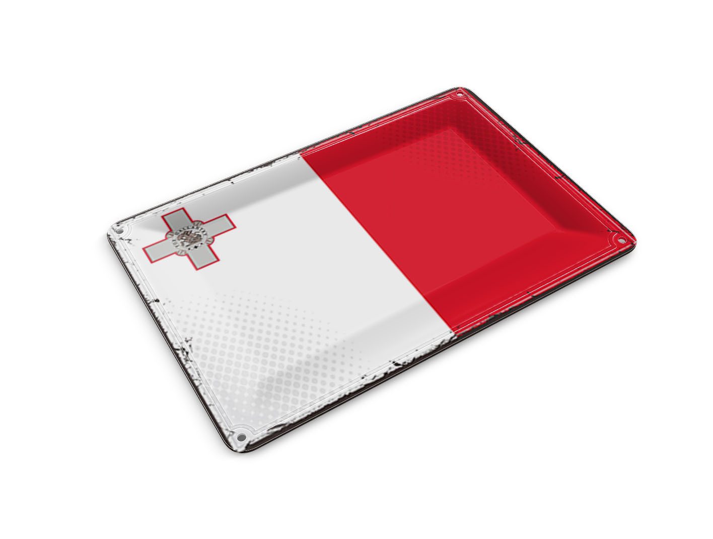 Femer GmbH Postkarte Flagge Maltas 14x10 cm Retro Flag of Malta, unfrankiert